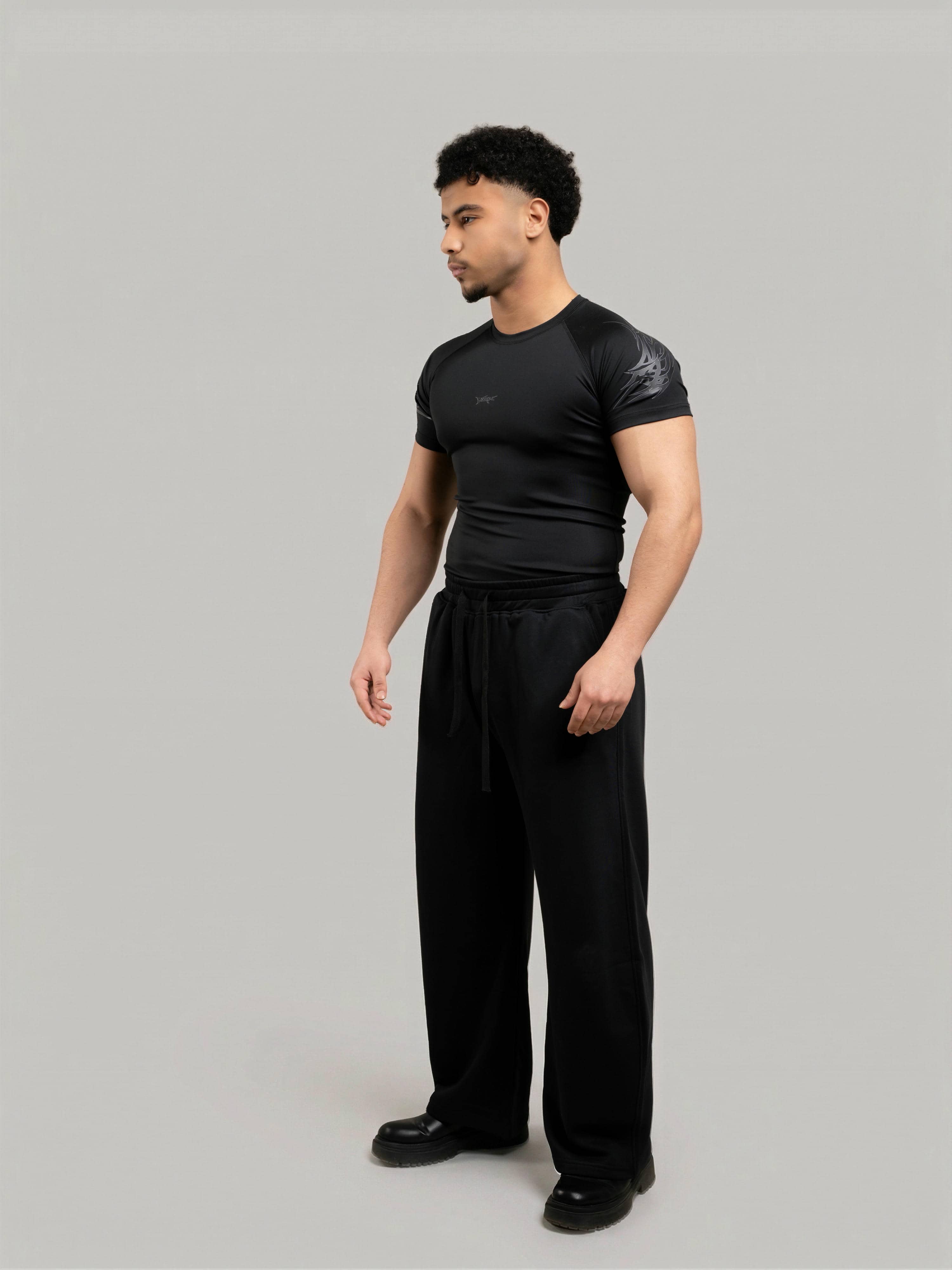 VEX ATHLETIC COMPRESSION TEE-BLACK