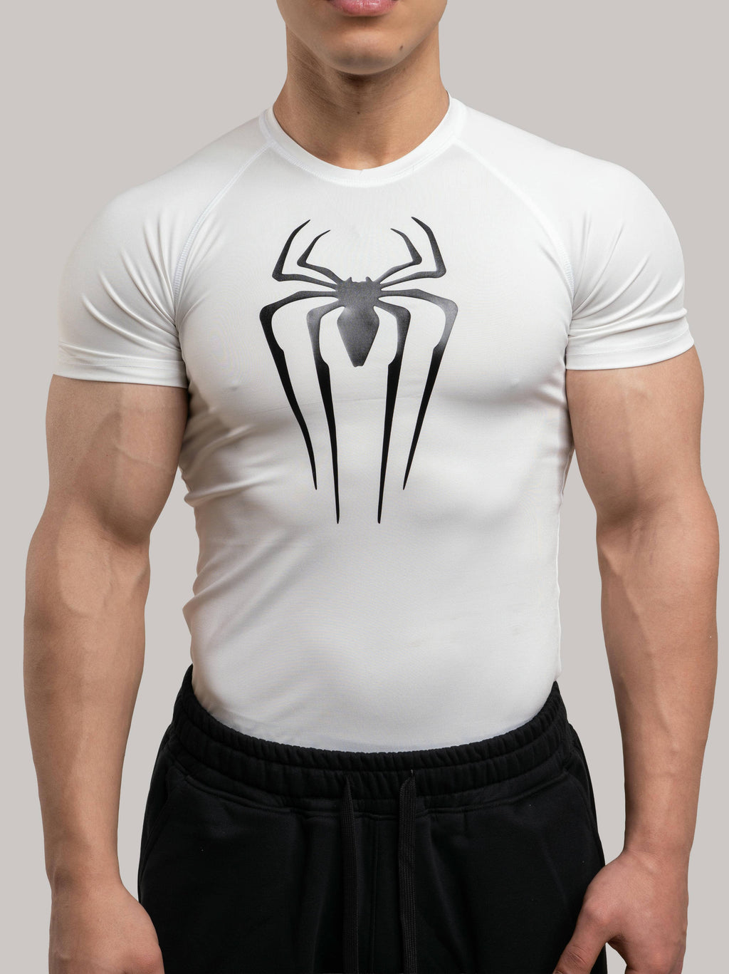 WHITE COMPRESSION TEE-SPIDER MAN