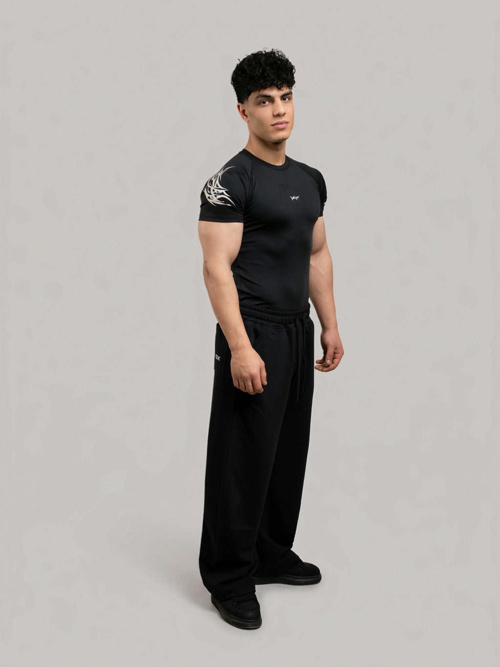 VEX ATHLETIC COMPRESSION TEE-BLACK