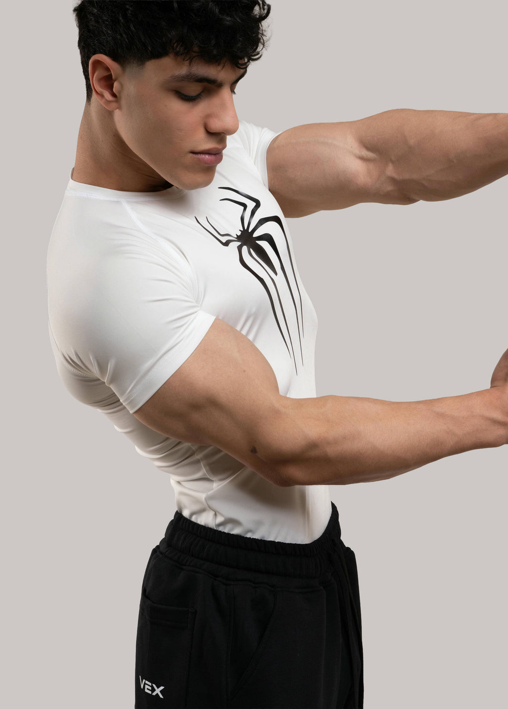WHITE COMPRESSION TEE-SPIDER MAN