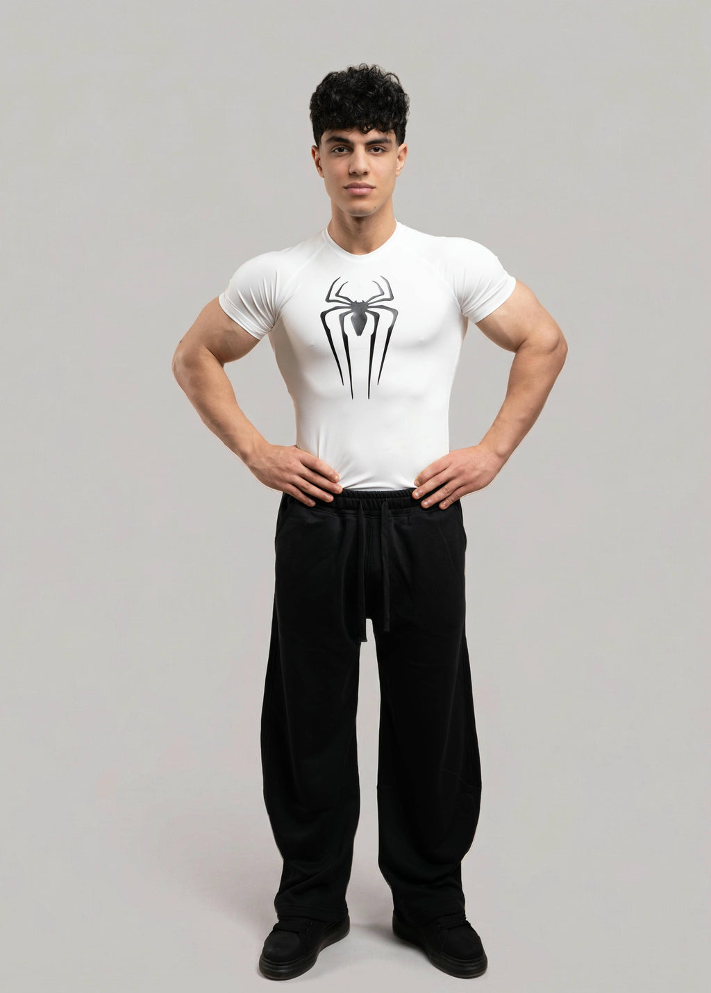 WHITE COMPRESSION TEE-SPIDER MAN