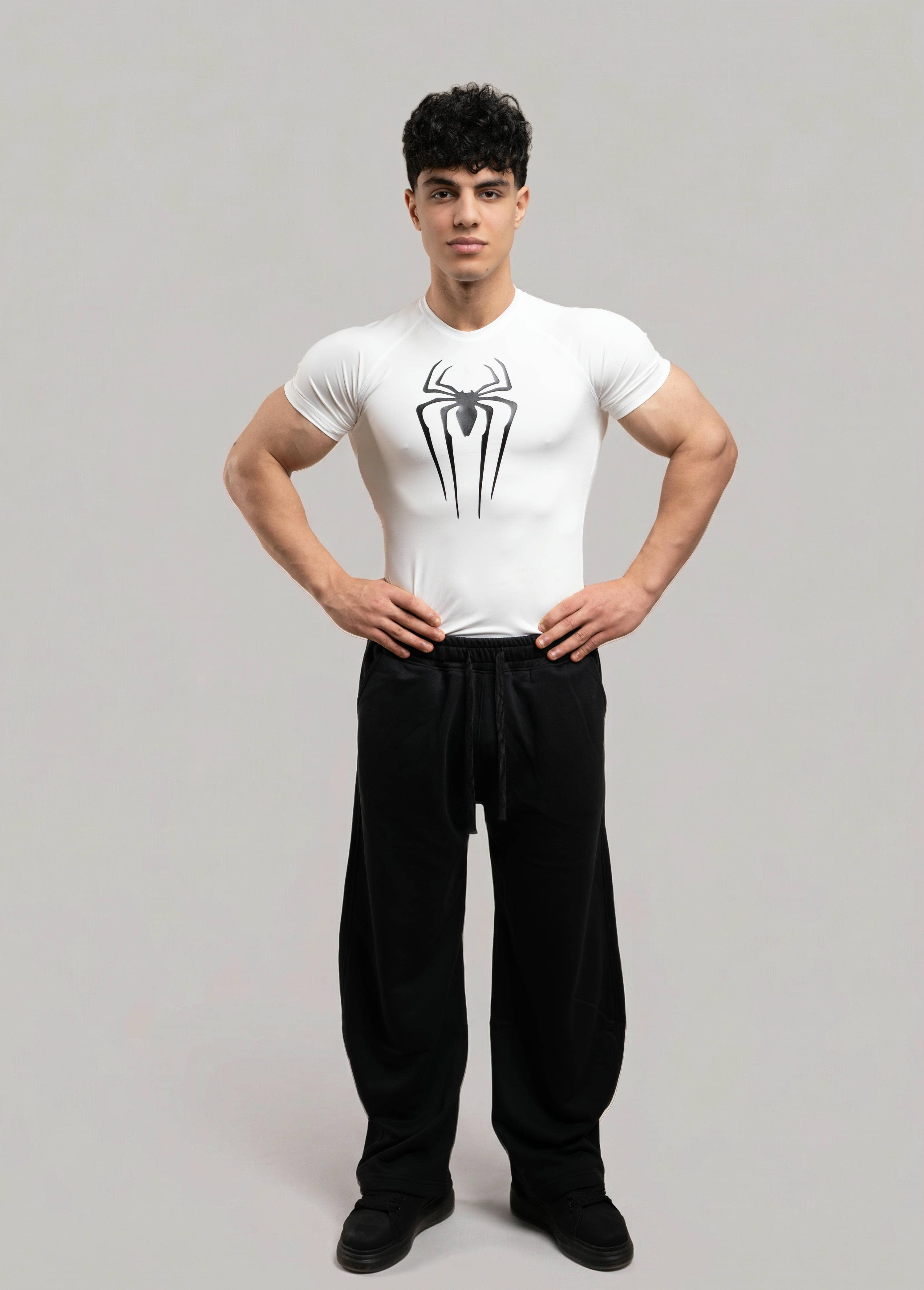 WHITE COMPRESSION TEE-SPIDER MAN