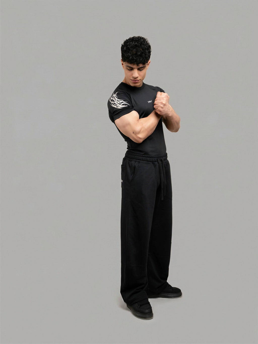 VEX ATHLETIC COMPRESSION TEE-BLACK