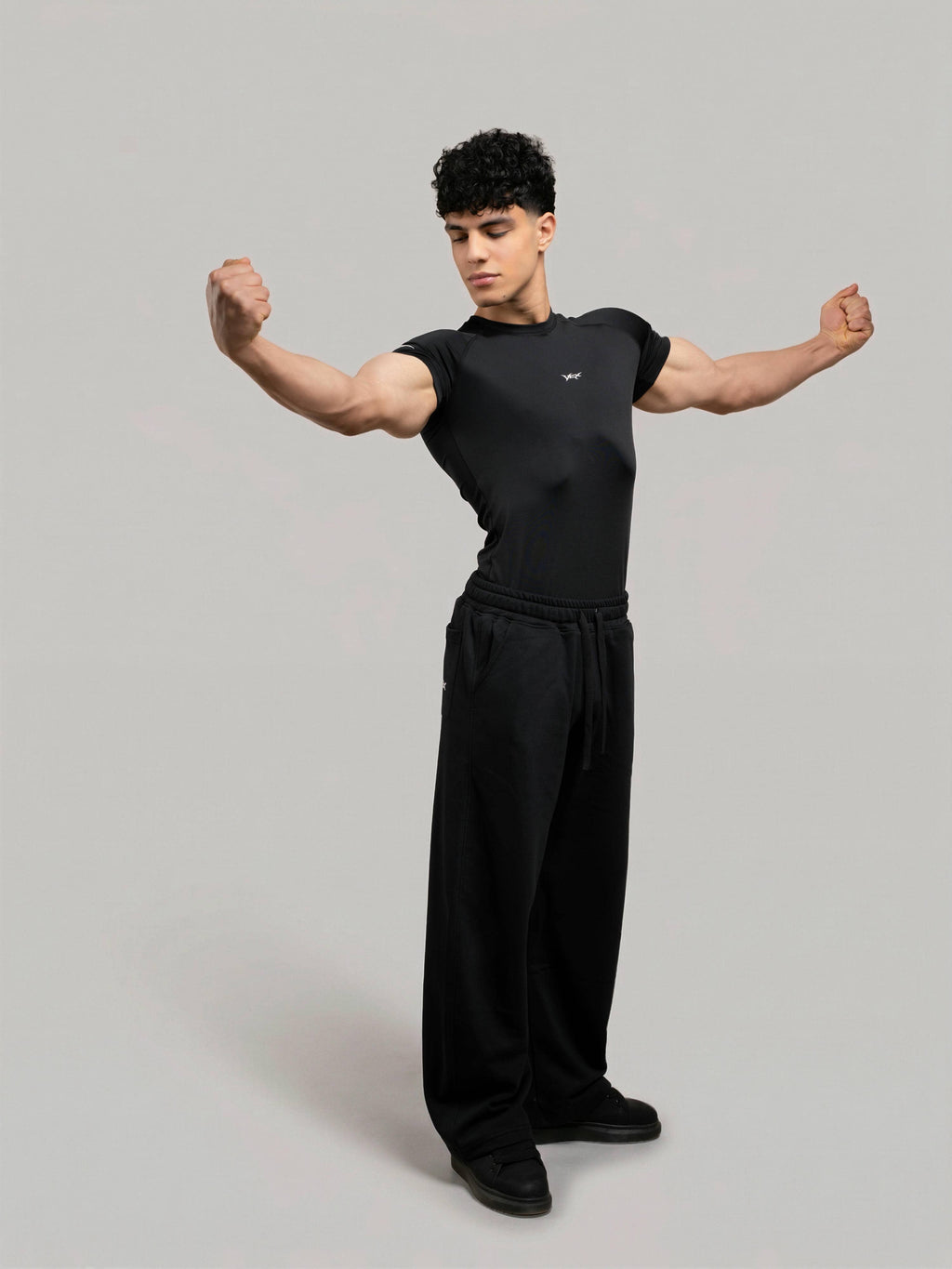 VEX ATHLETIC COMPRESSION TEE-BLACK