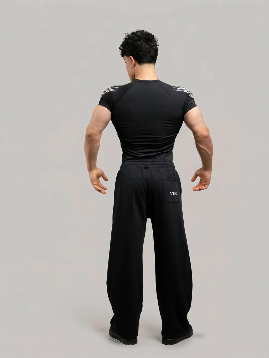 VEX ATHLETIC COMPRESSION TEE-BLACK