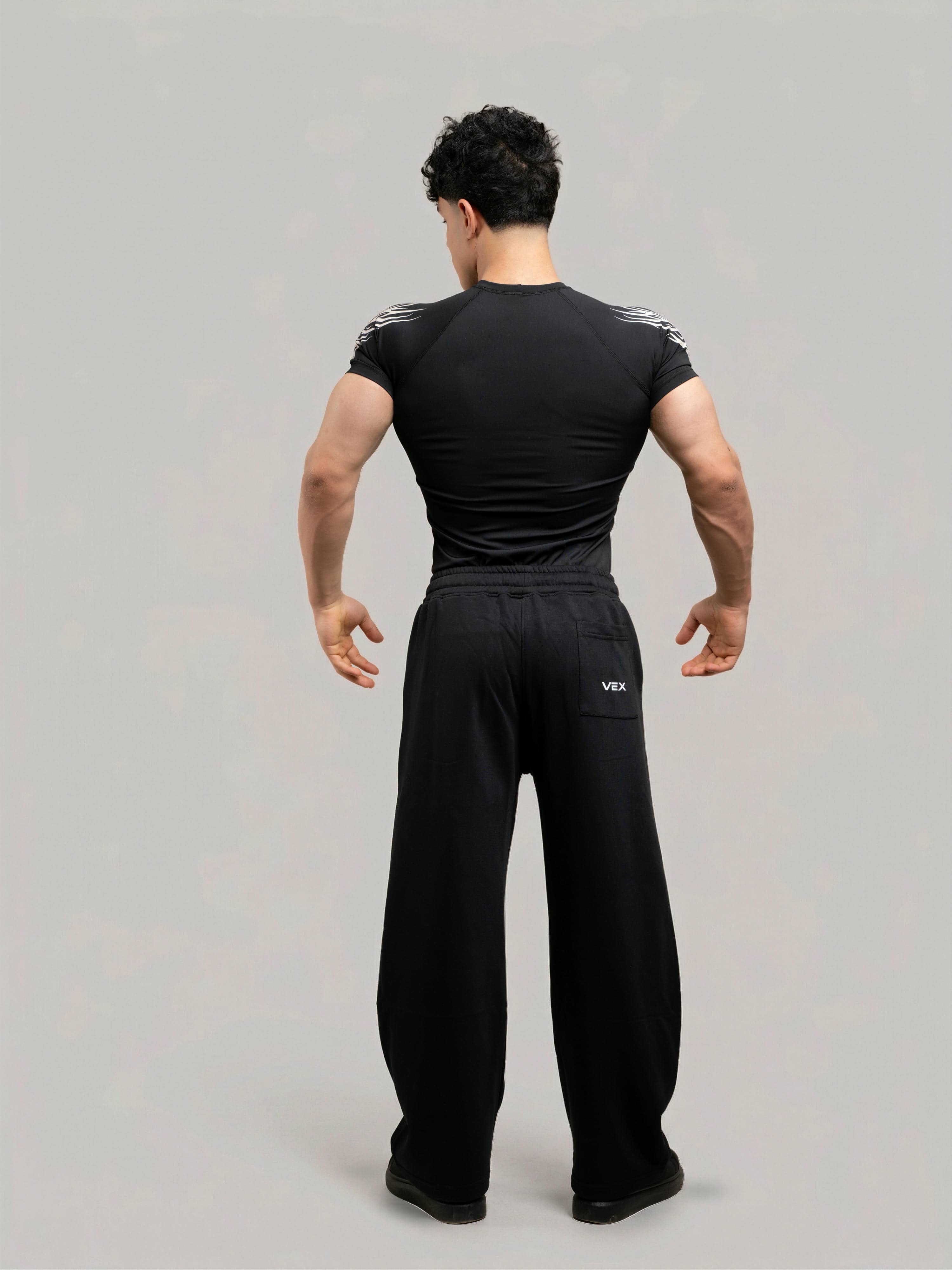VEX ATHLETIC COMPRESSION TEE-BLACK