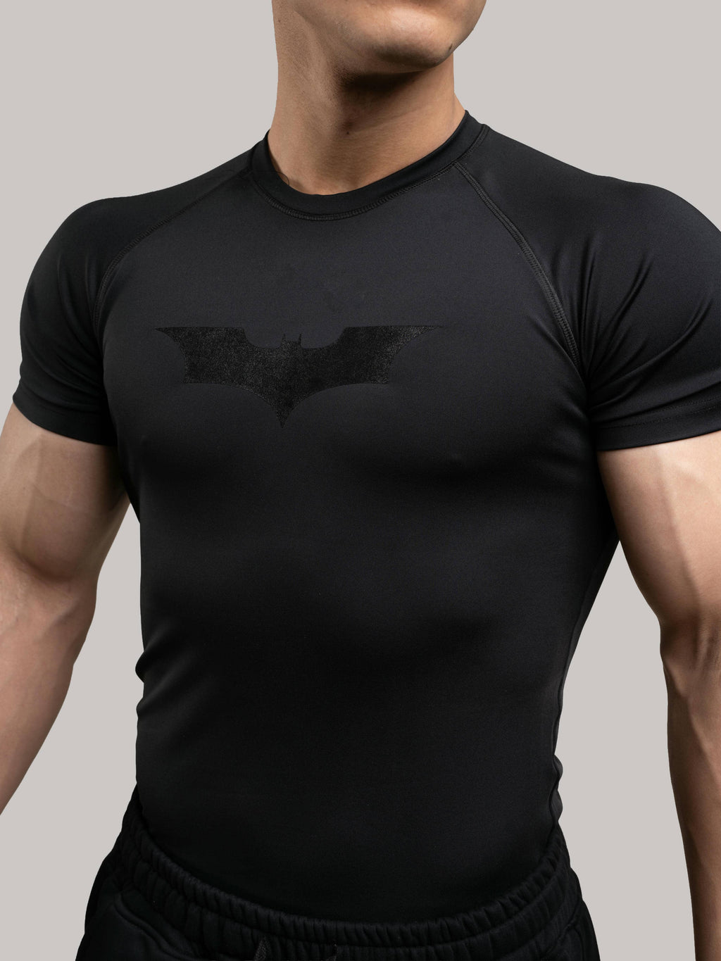 BLACK COMPRESSION TEE-BATMAN