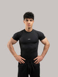 BLACK COMPRESSION T-SHIRT