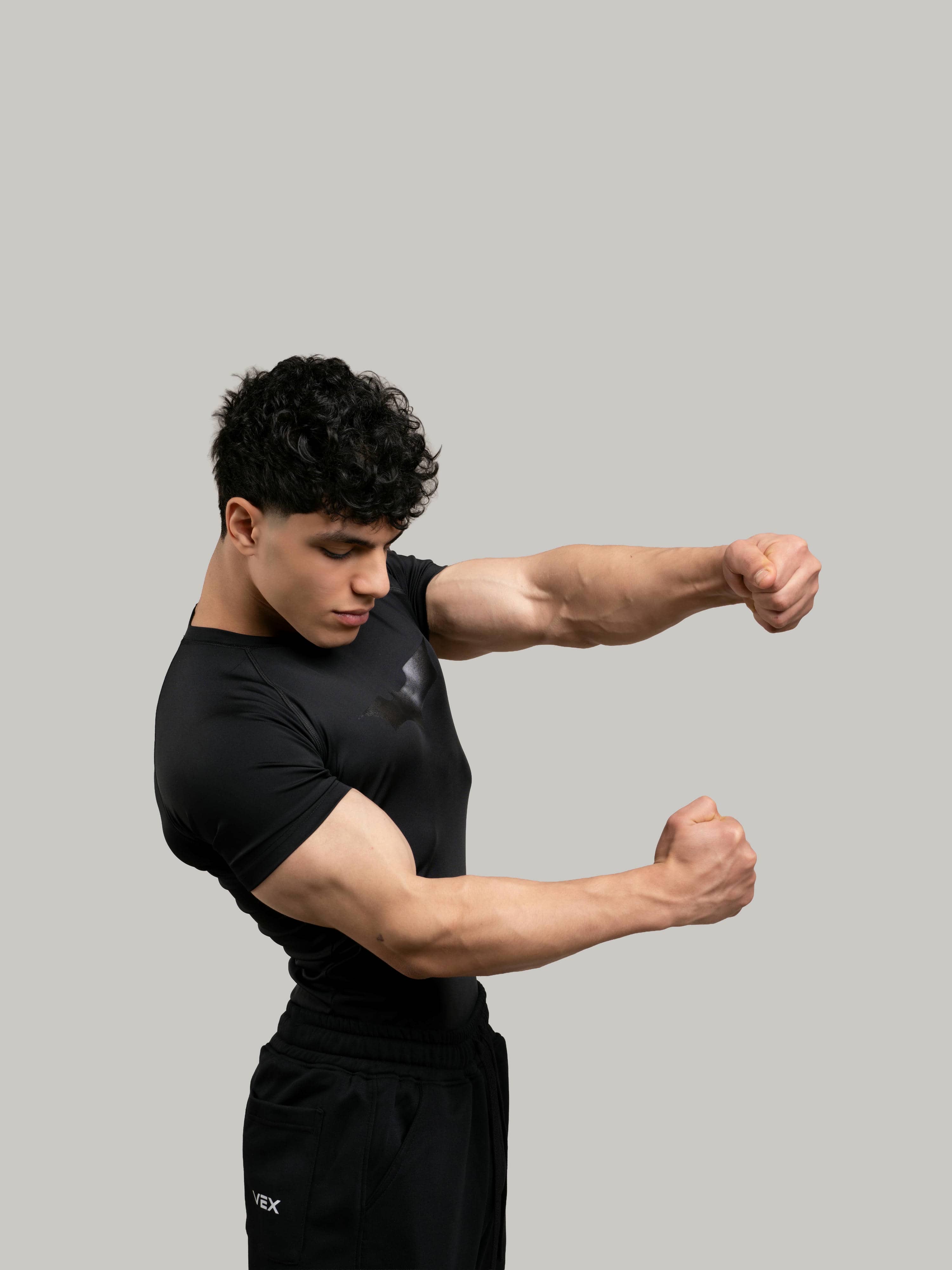 BLACK COMPRESSION TEE-BATMAN