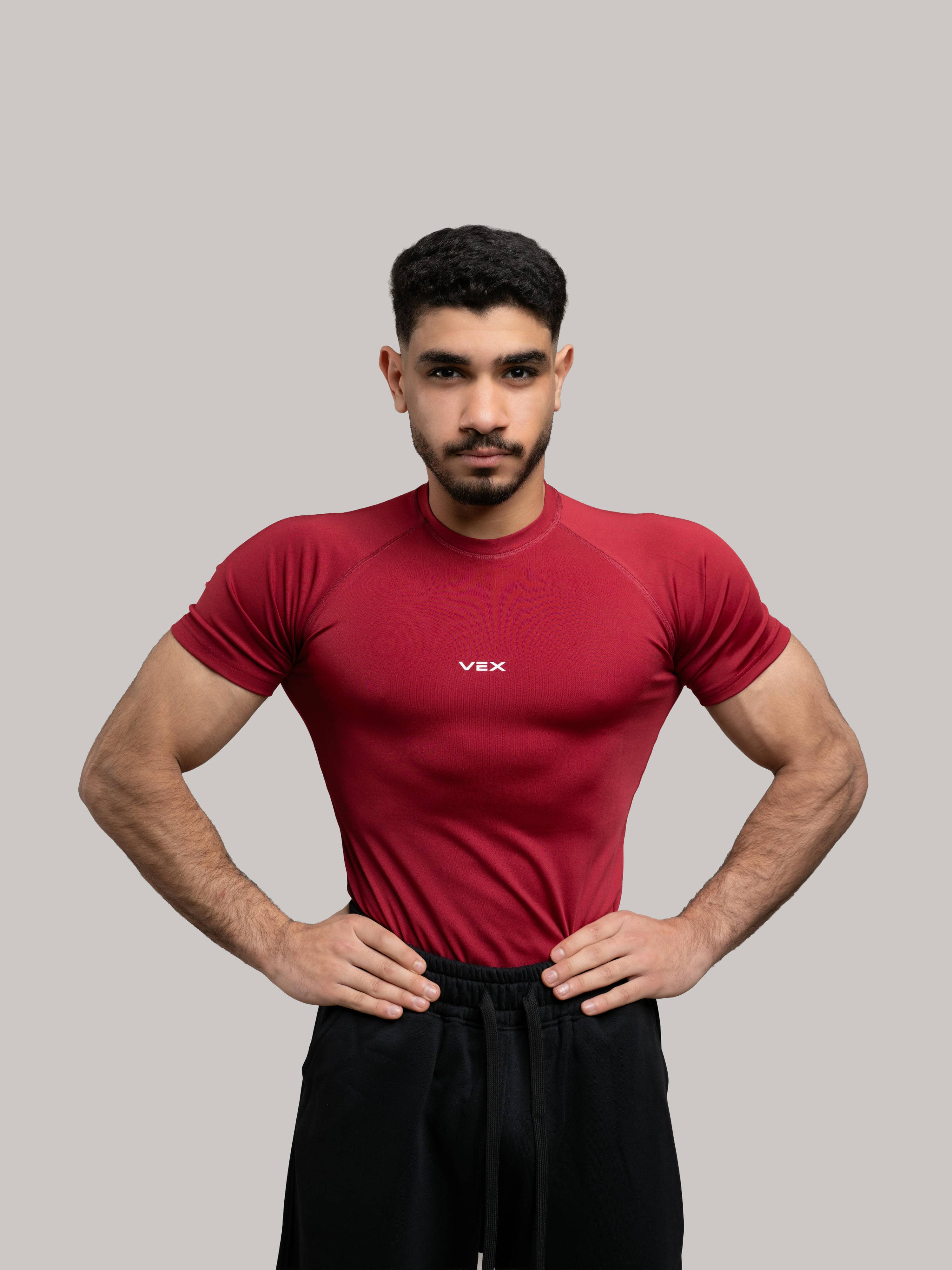 RED COMPRESSION T-SHIRT
