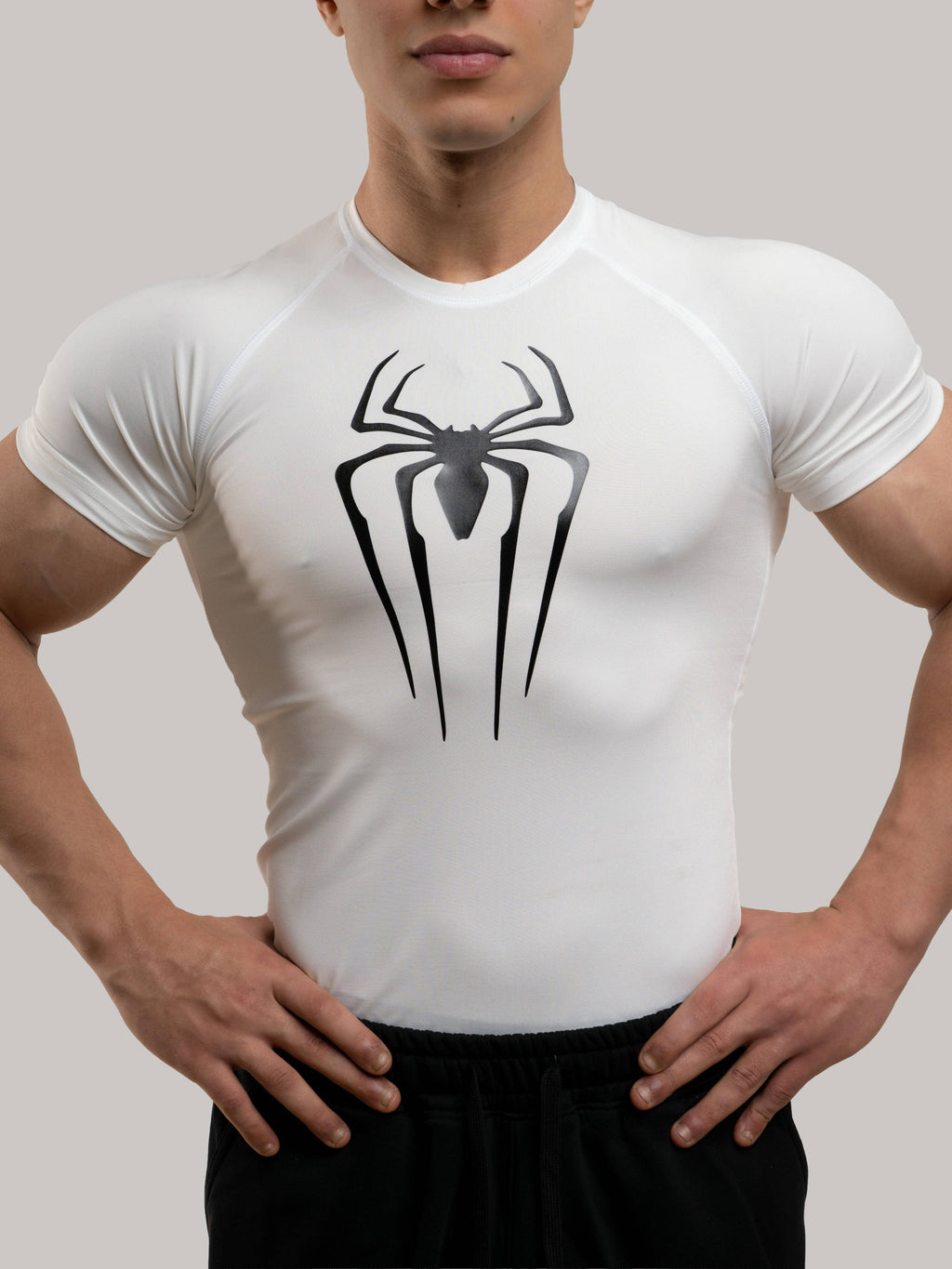WHITE COMPRESSION TEE-SPIDER MAN