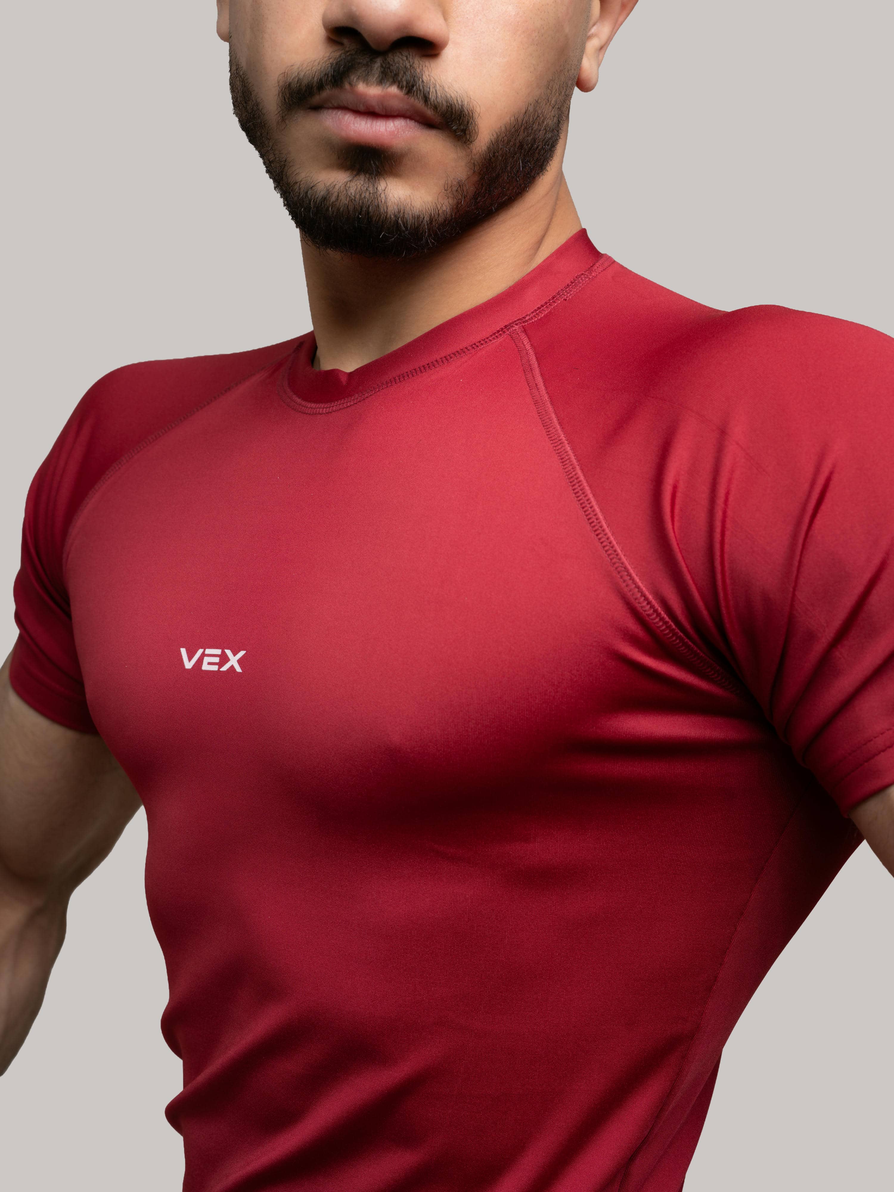 RED COMPRESSION T-SHIRT