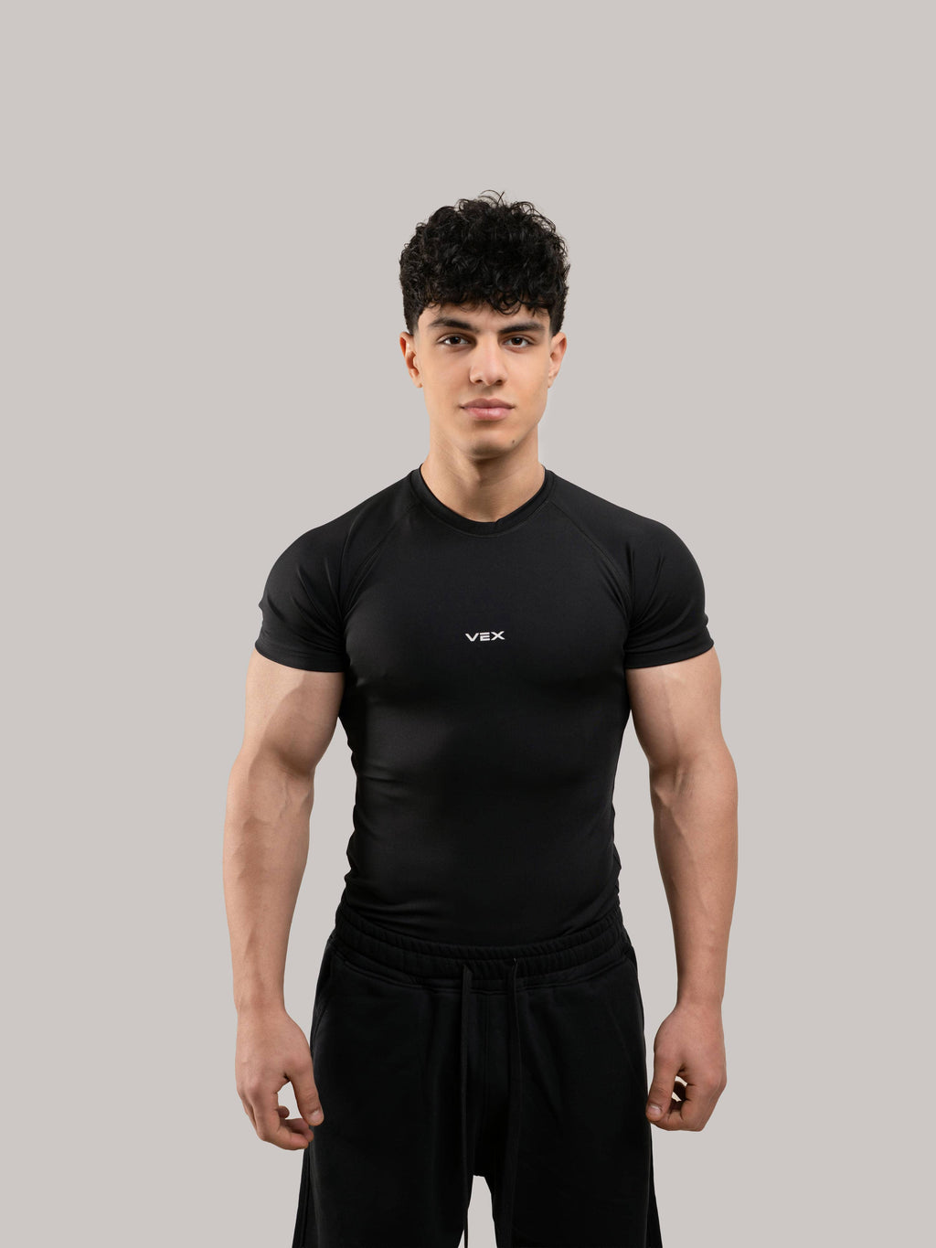 BLACK COMPRESSION T-SHIRT