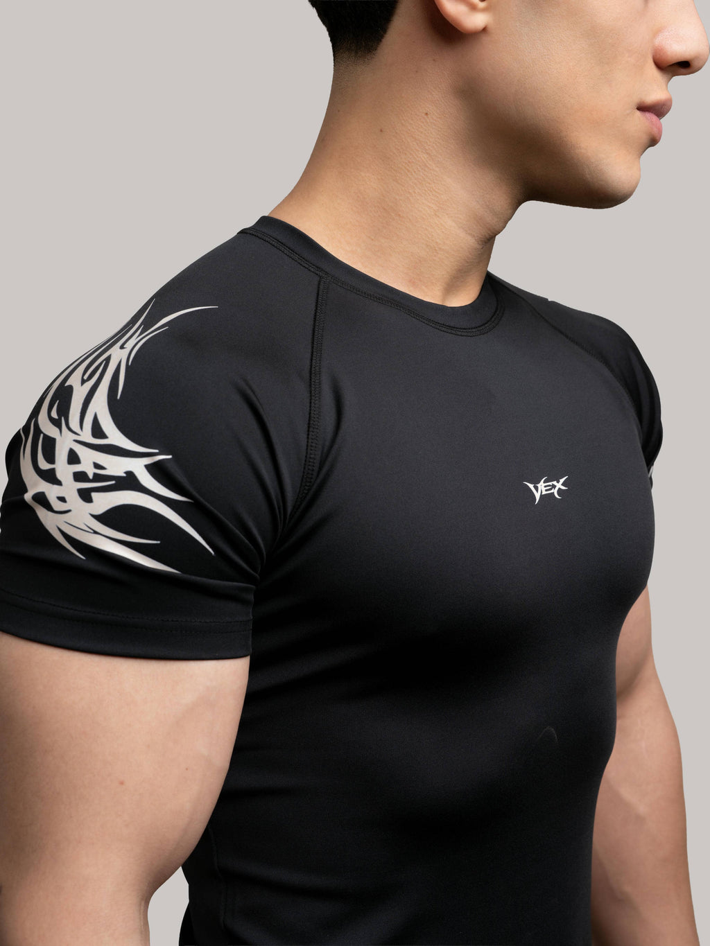 VEX ATHLETIC COMPRESSION TEE-BLACK