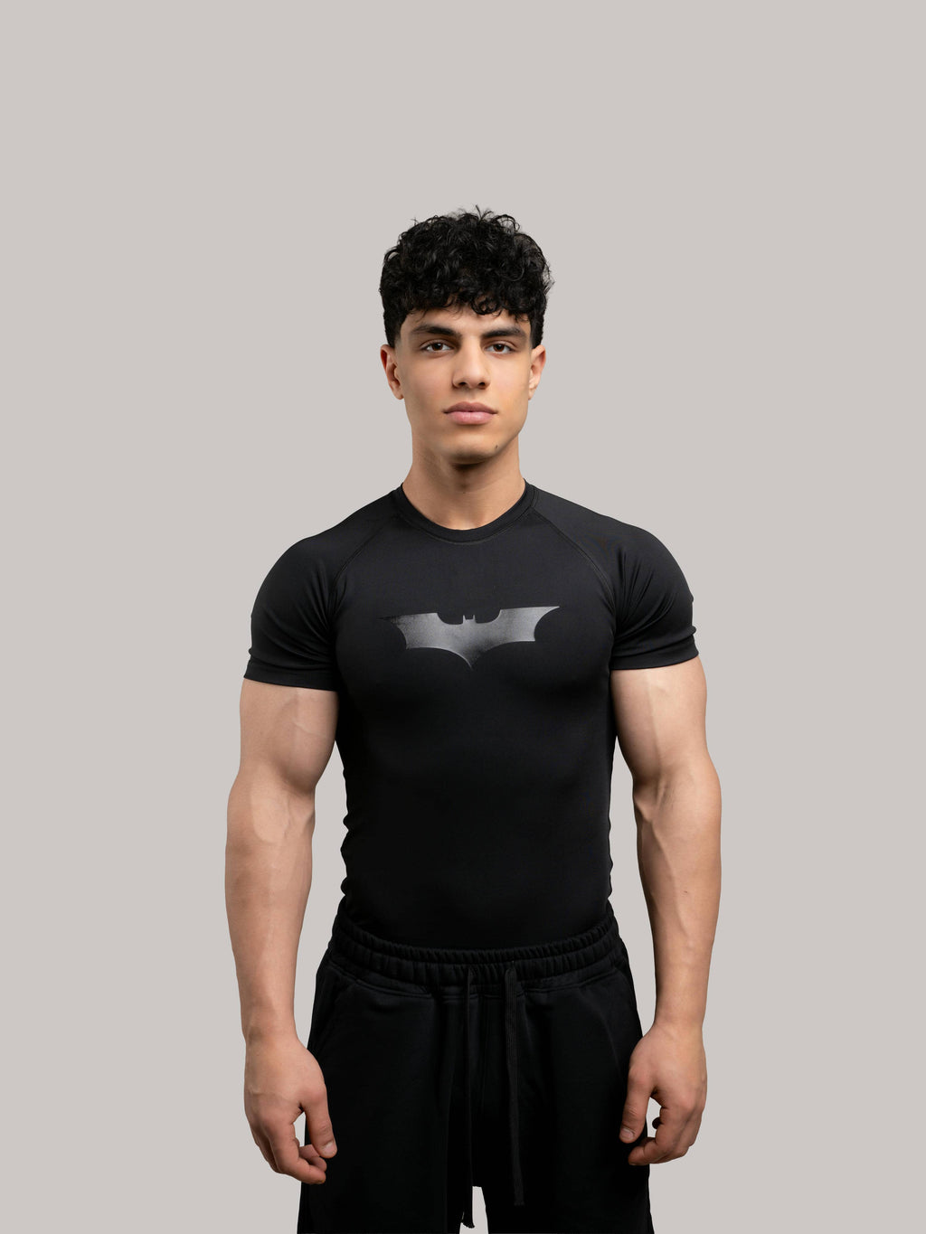 BLACK COMPRESSION TEE-BATMAN