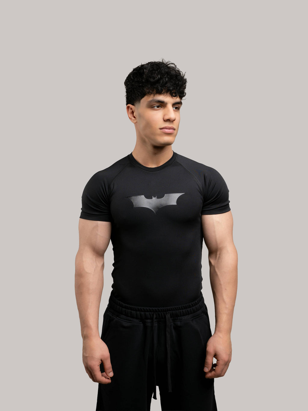 BLACK COMPRESSION TEE-BATMAN
