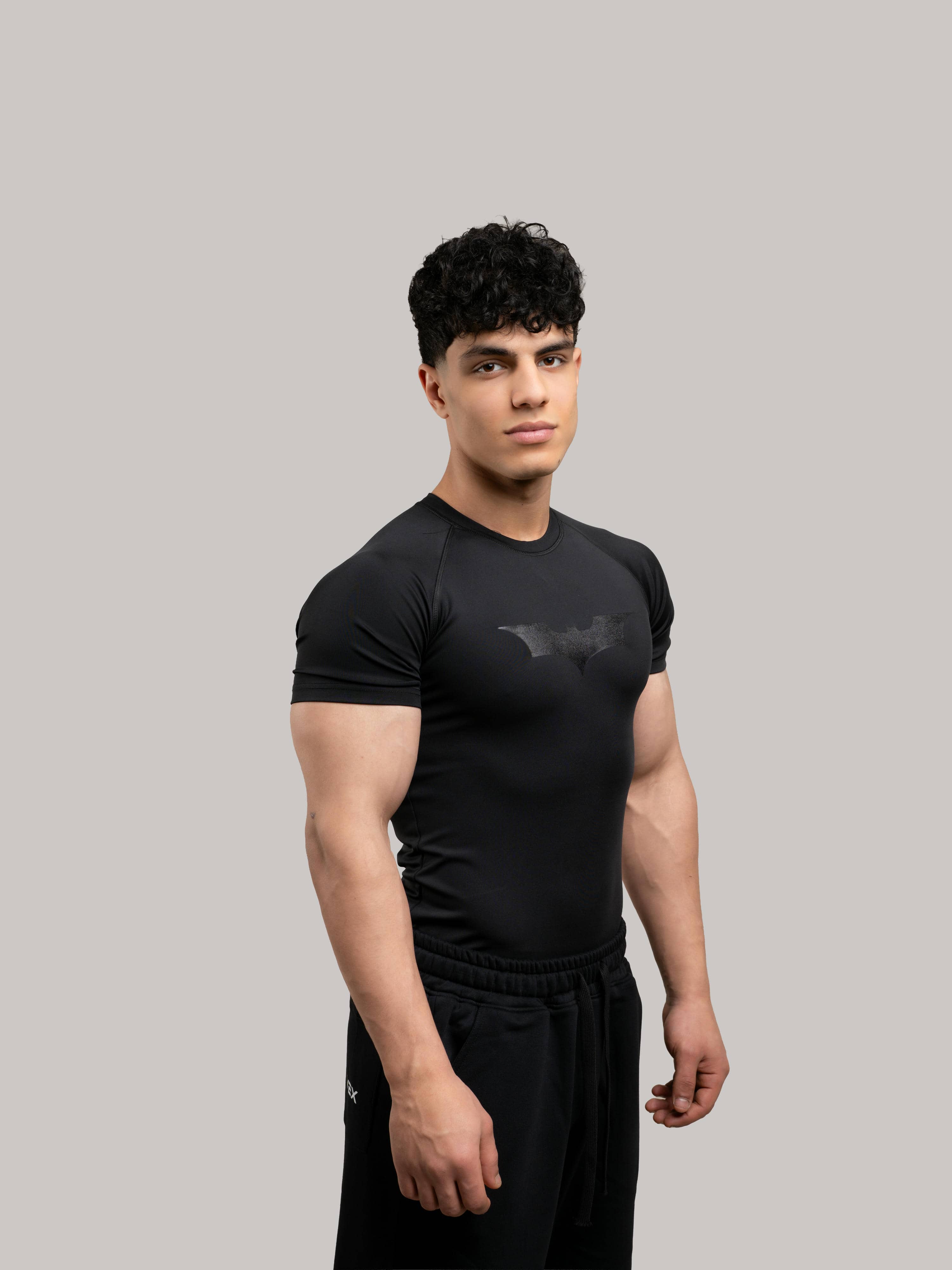 BLACK COMPRESSION TEE-BATMAN