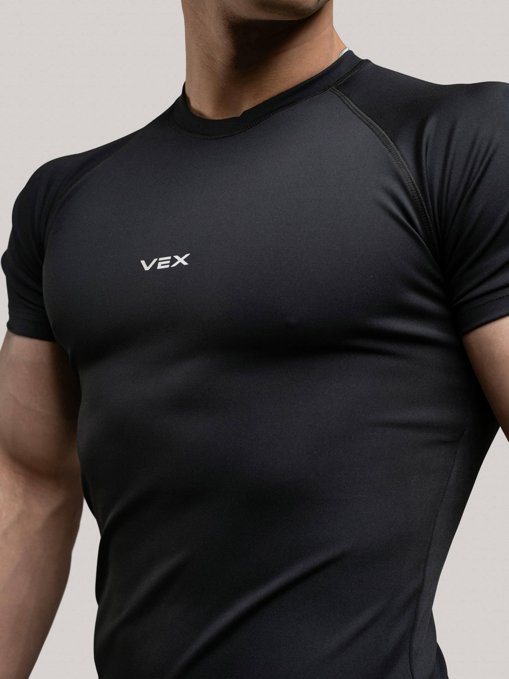 BLACK COMPRESSION T-SHIRT