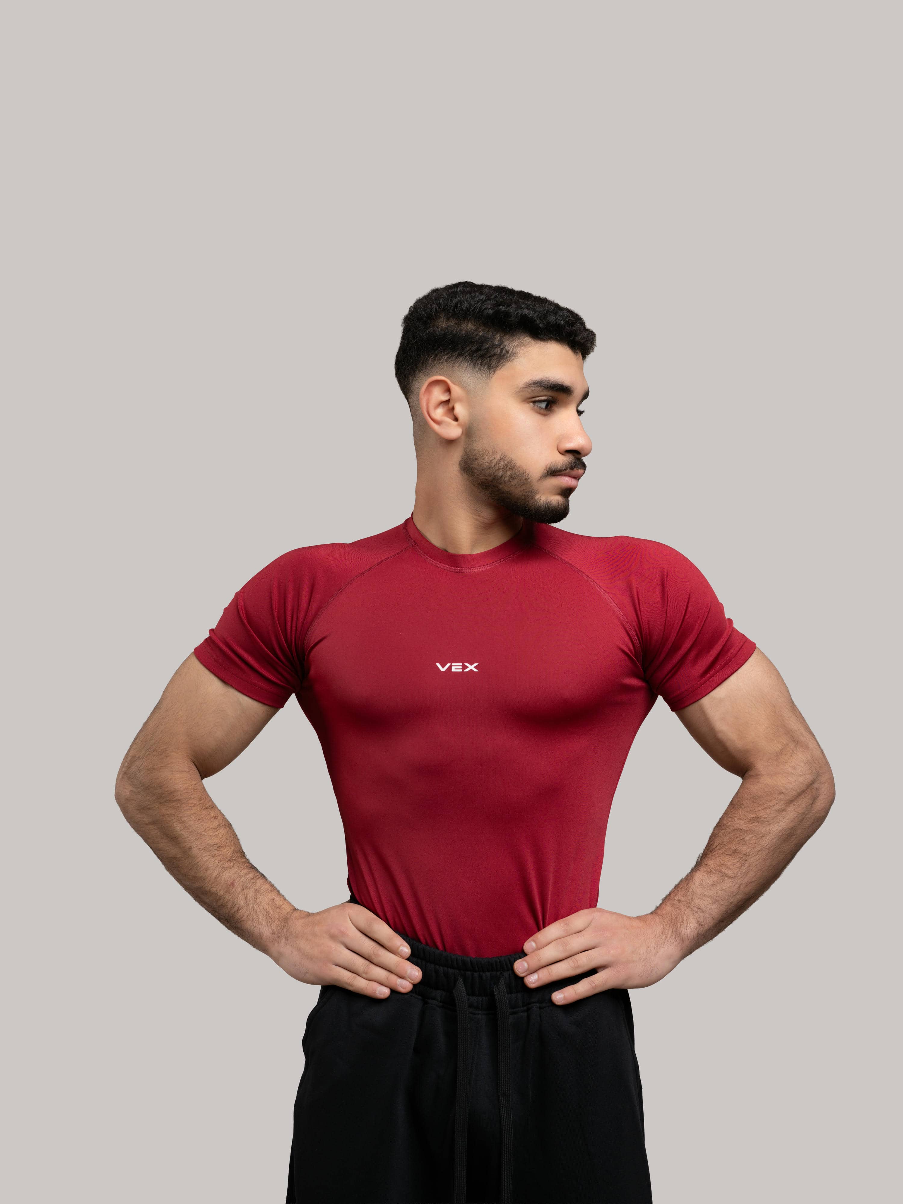 RED COMPRESSION T-SHIRT