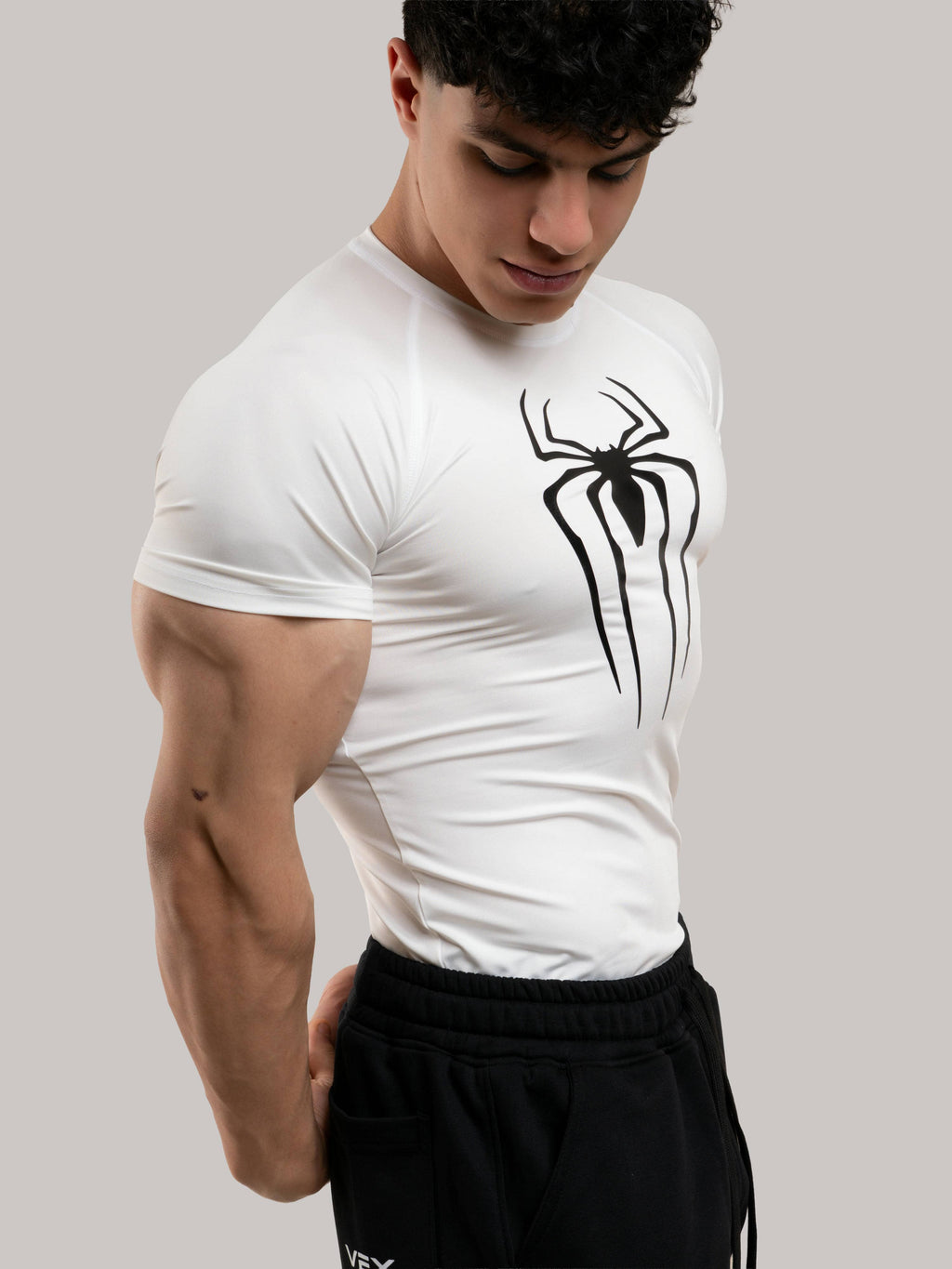 WHITE COMPRESSION TEE-SPIDER MAN
