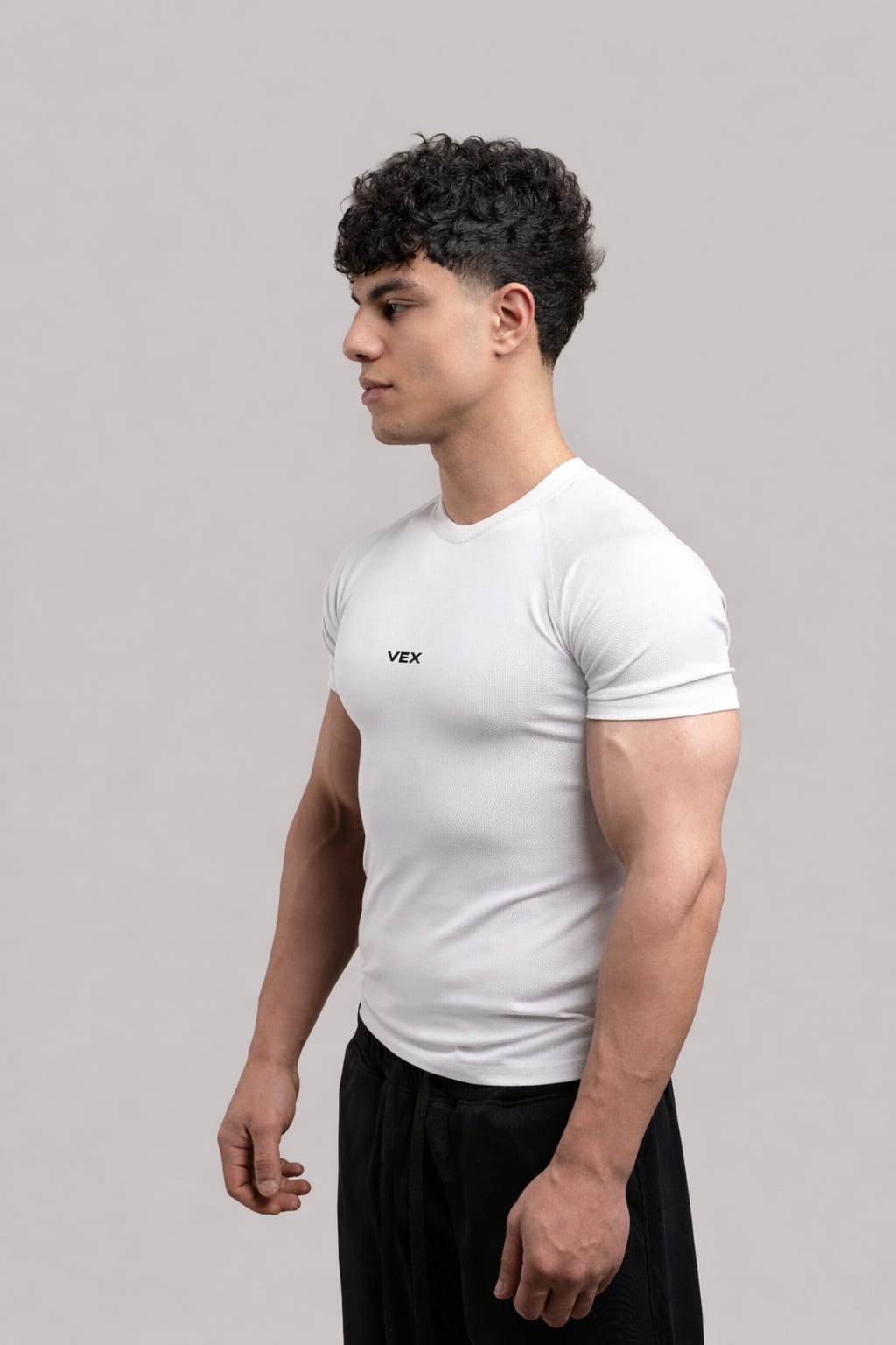 WHITE COMPRESSION T-SHIRT