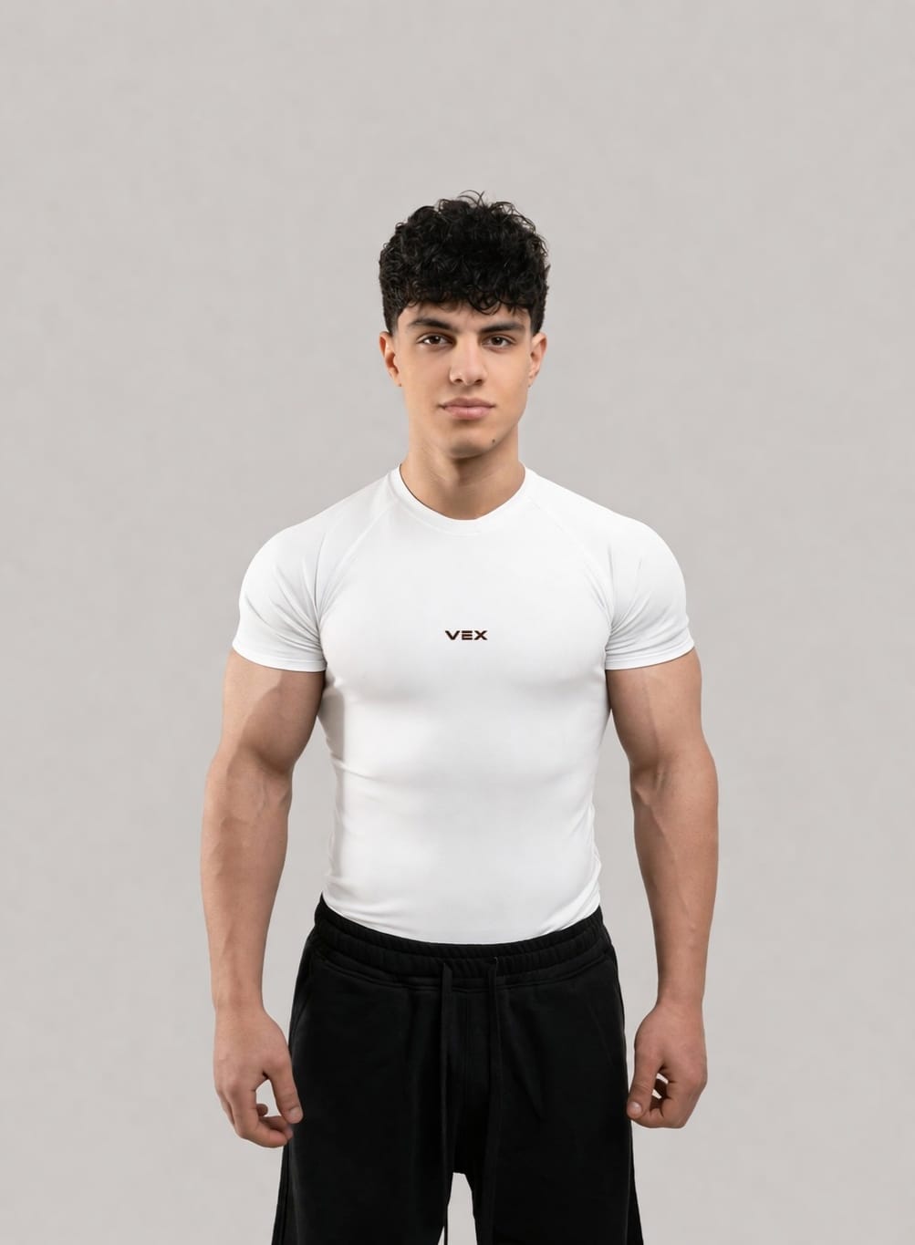 WHITE COMPRESSION T-SHIRT