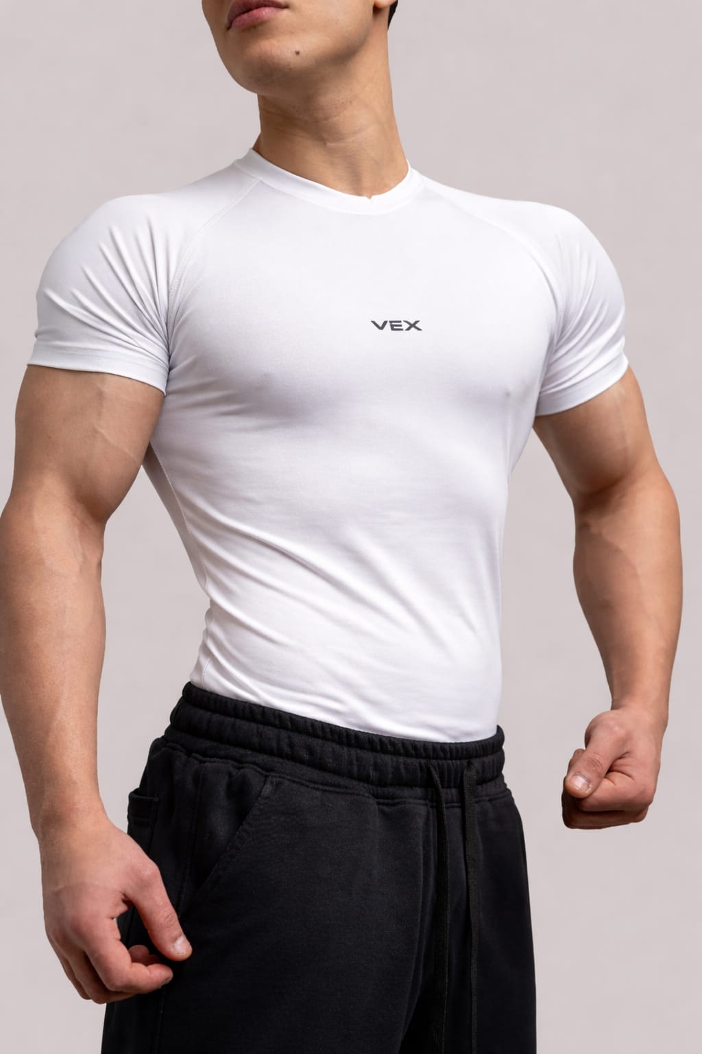 WHITE COMPRESSION T-SHIRT